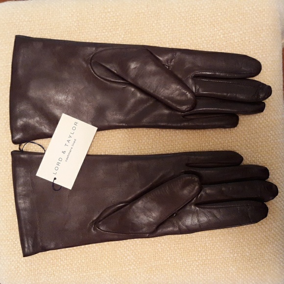 🔥 Lord & Taylor brown leather gloves 🔥 - Picture 2 of 5